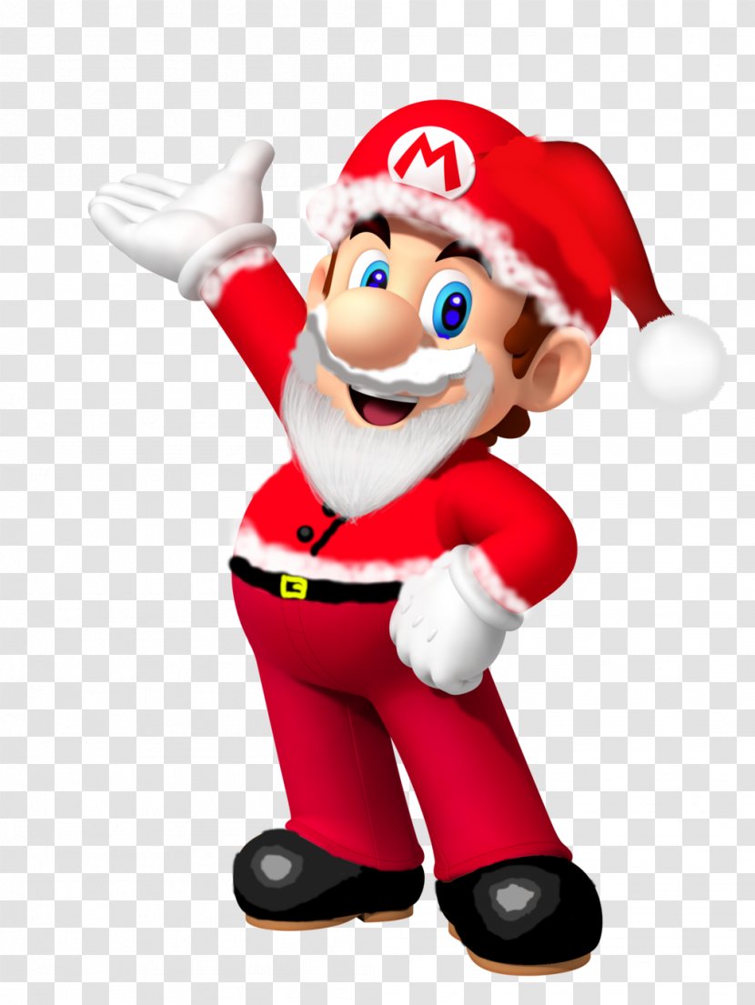 Mario Bros. Super Nintendo Entertainment System & Yoshi New Bros - Christmas - Santa Claus Transparent PNG