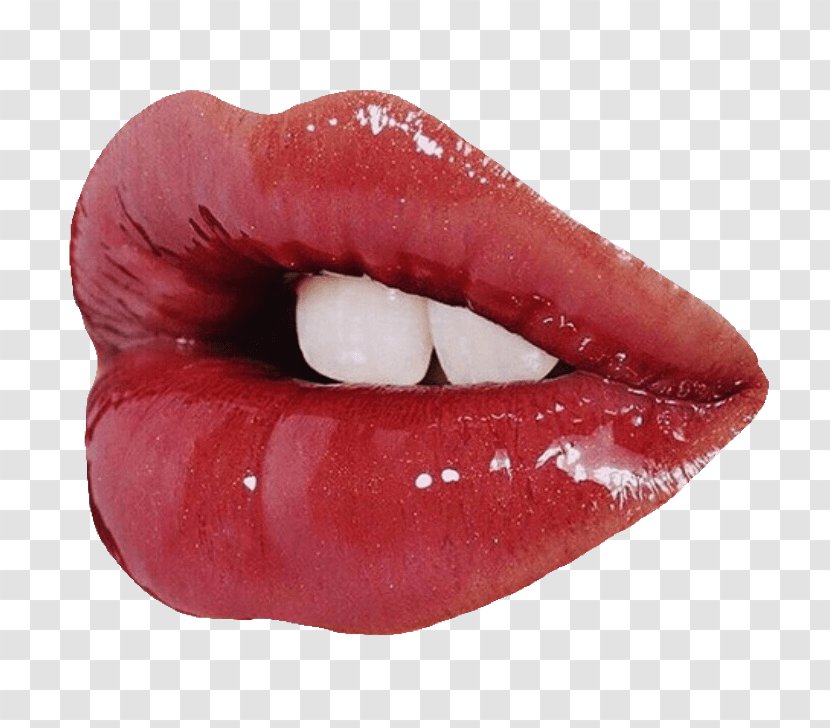 Lipstick Lip Gloss Red Stain - Mouth Transparent PNG