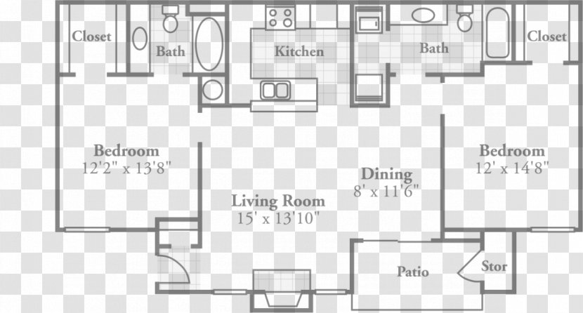 House Plan Floor Living Room Dining - Media Transparent PNG