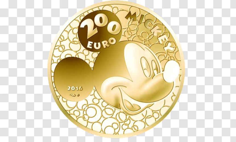 Monnaie De Paris Mickey Mouse Gold 200 Euro Note - Coins Transparent PNG