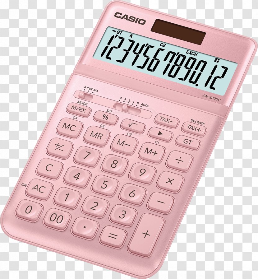 Casio Hardware/Electronic Currency Calculator MS-7UC - Electronic Device Transparent PNG