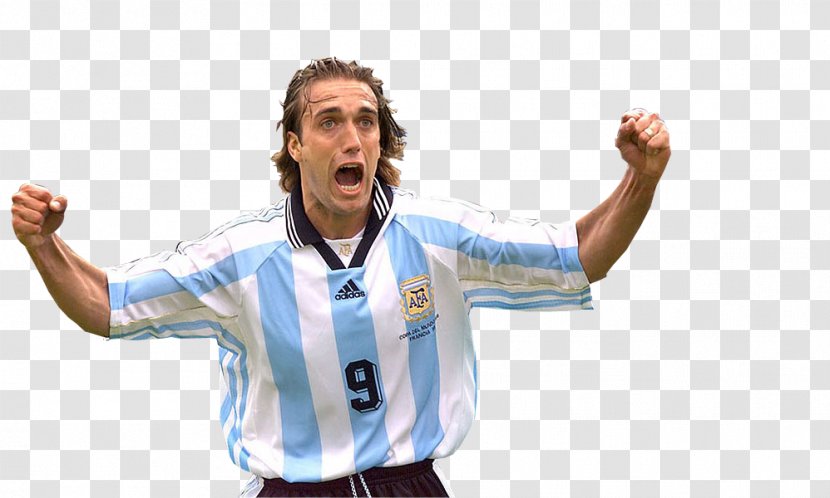 Gabriel Batistuta Argentina National Football Team A.S. Roma Reconquista Player - T Shirt Transparent PNG