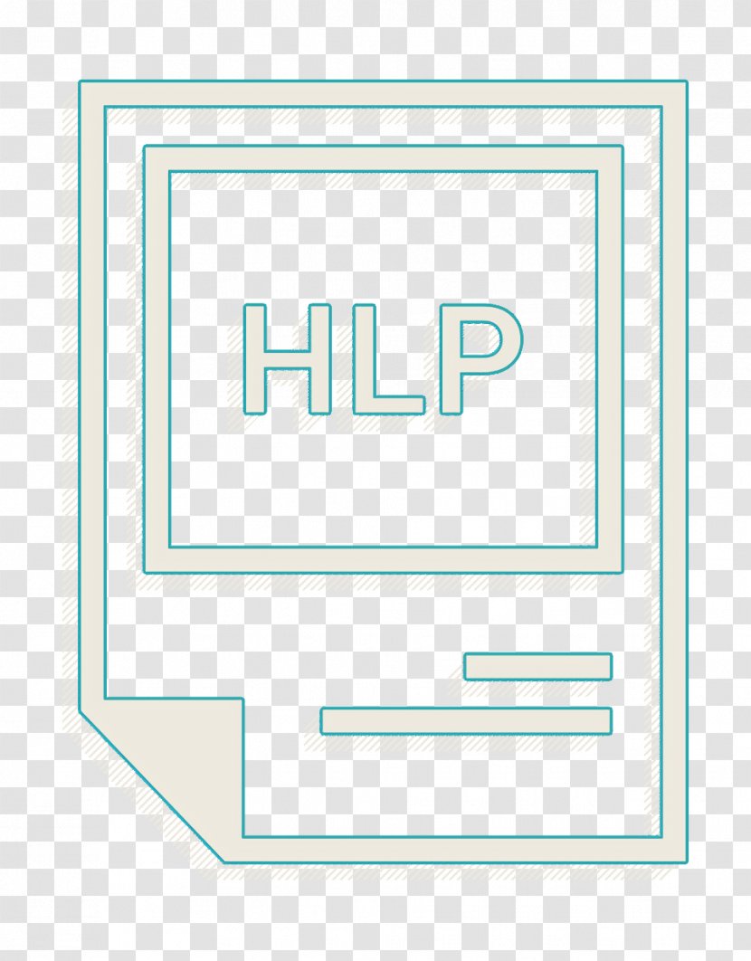Extention Icon File Hlp - Text - Electric Blue Logo Transparent PNG