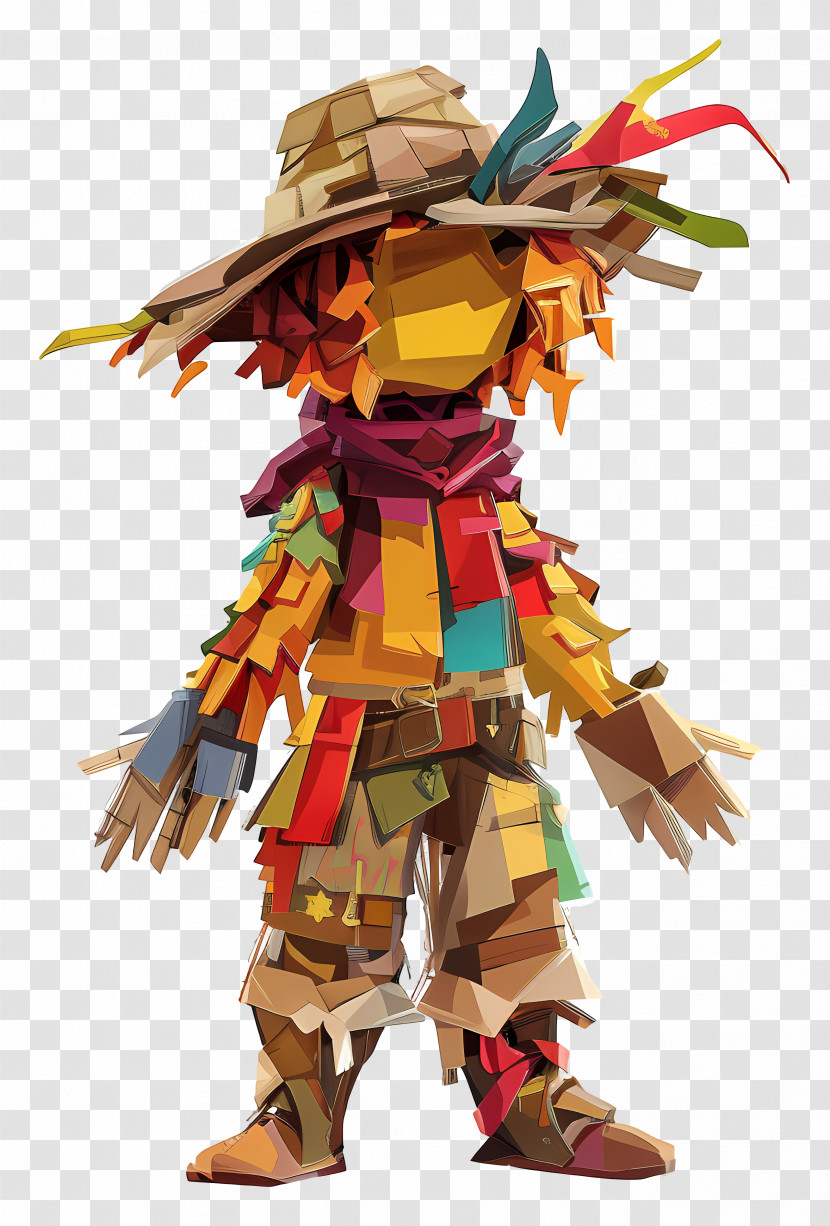 Roblox Girl - Colorful Patchwork Scarecrow Transparent PNG