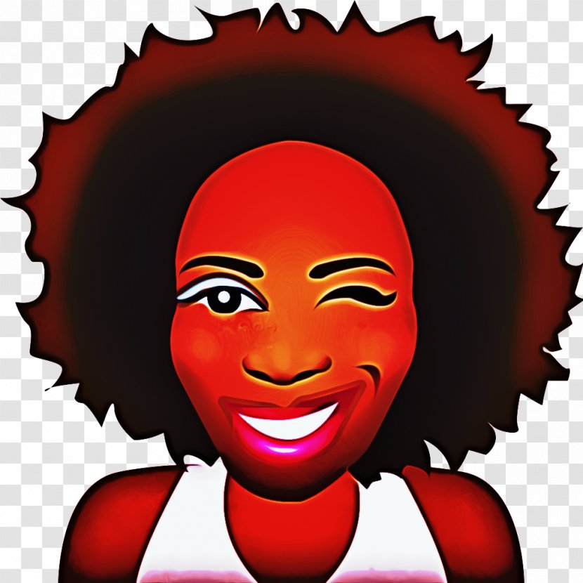 Emoji Drawing - Afrotextured Hair - Smile Forehead Transparent PNG