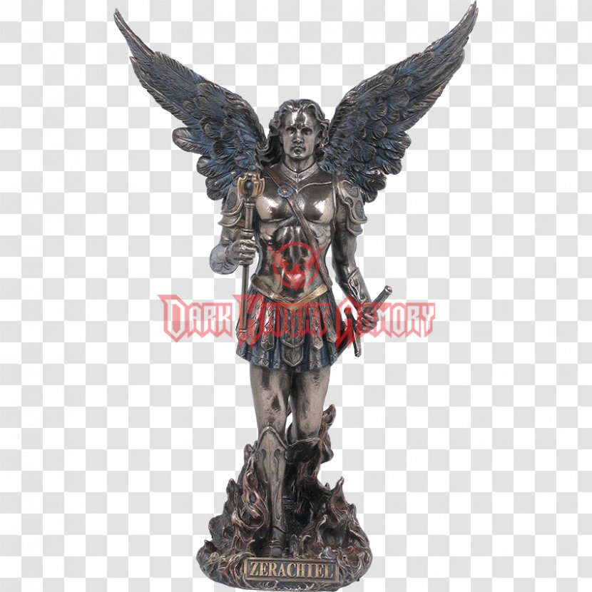 Michael Gabriel Bronze Sculpture Raphael Zerachiel - Zadkiel - Angel Transparent PNG