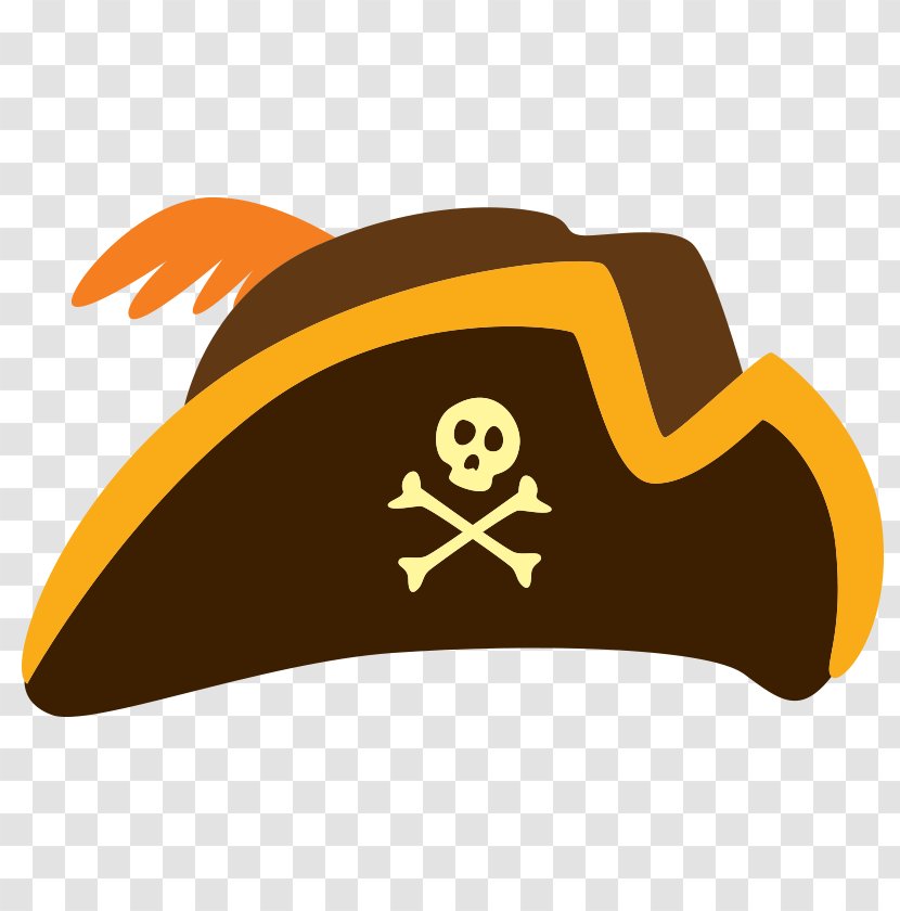 Piracy Hat Clip Art - Orange Transparent PNG