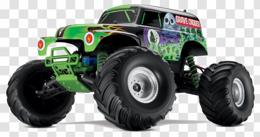 Radio-controlled Car Grave Digger Monster Truck - Motor Vehicle Transparent PNG