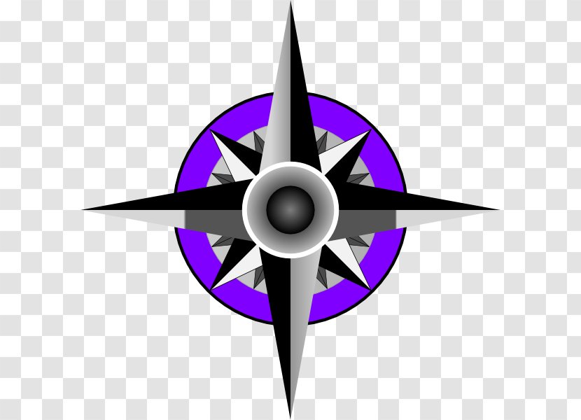Compass Rose Clip Art - Blue - Wing Transparent PNG