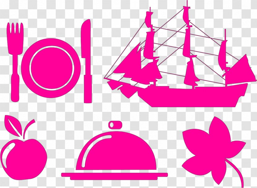 Mayflower Silhouette Ship Clip Art - Compact - Thanksgiving Dinner Plate Sailboat Apple Maple Leaf Vector Transparent PNG