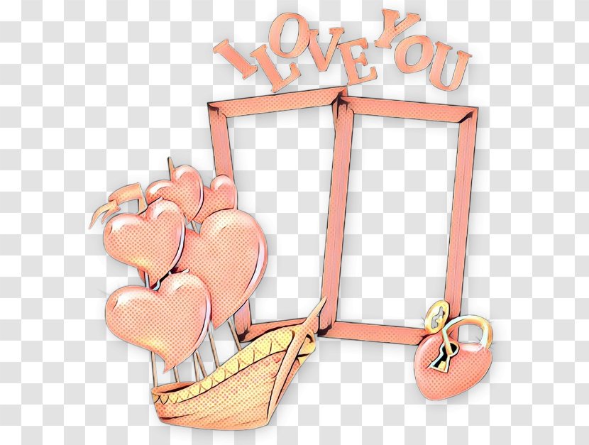 Love Background Heart - Retro - Peach Pink Transparent PNG