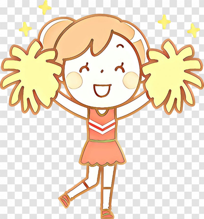 Cheerleading Cartoon - Gesture - Child Art Transparent PNG