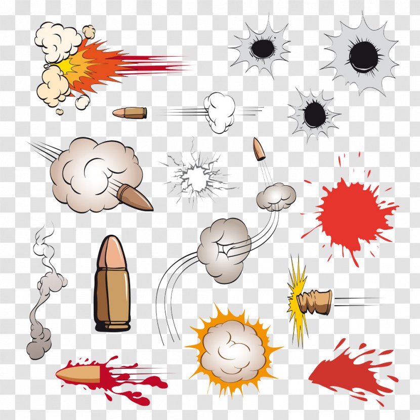 Cartoon Bullet Collection - Silhouette Transparent PNG