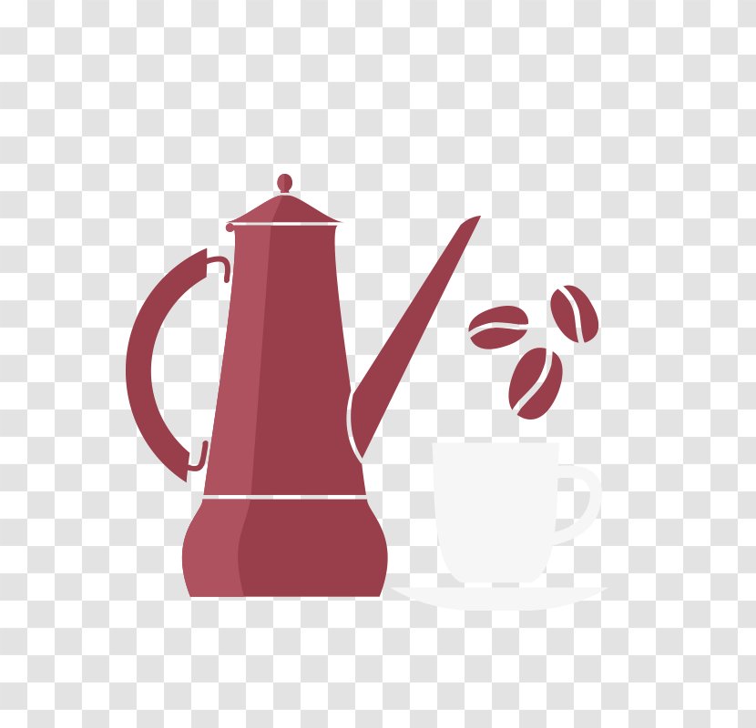 Illustration - Tableware - Free Vector Material Red Kettle Transparent PNG