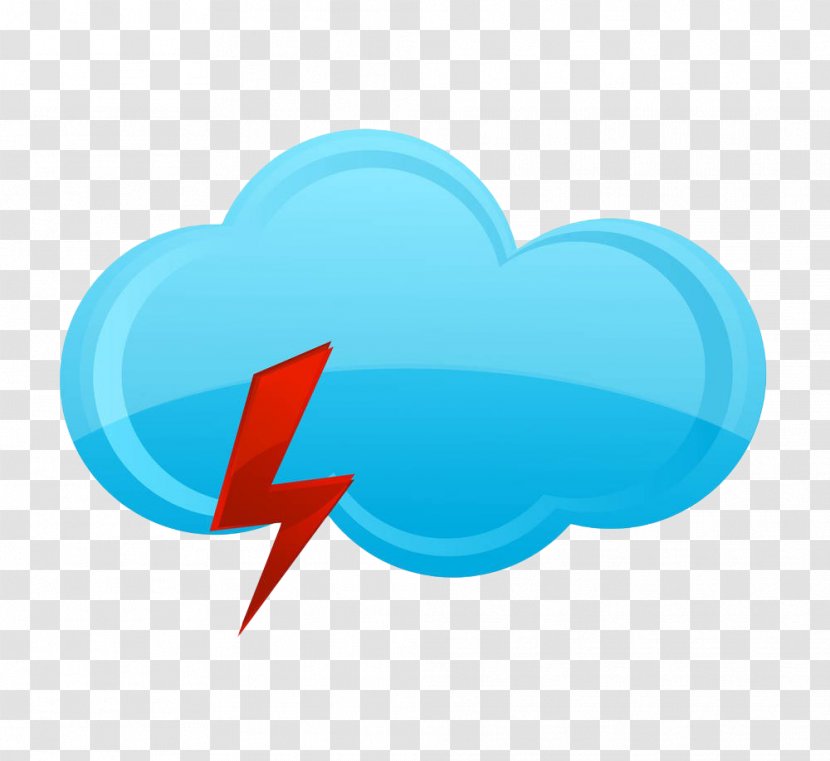 Rain Cloud Symbol Drawing Illustration - Cartoon - Hand Painted Blue Weather Icon Transparent PNG