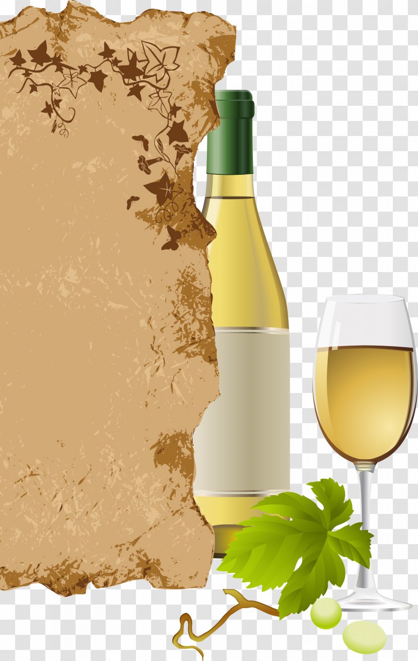 White Wine Champagne Common Grape Vine - Drink Transparent PNG