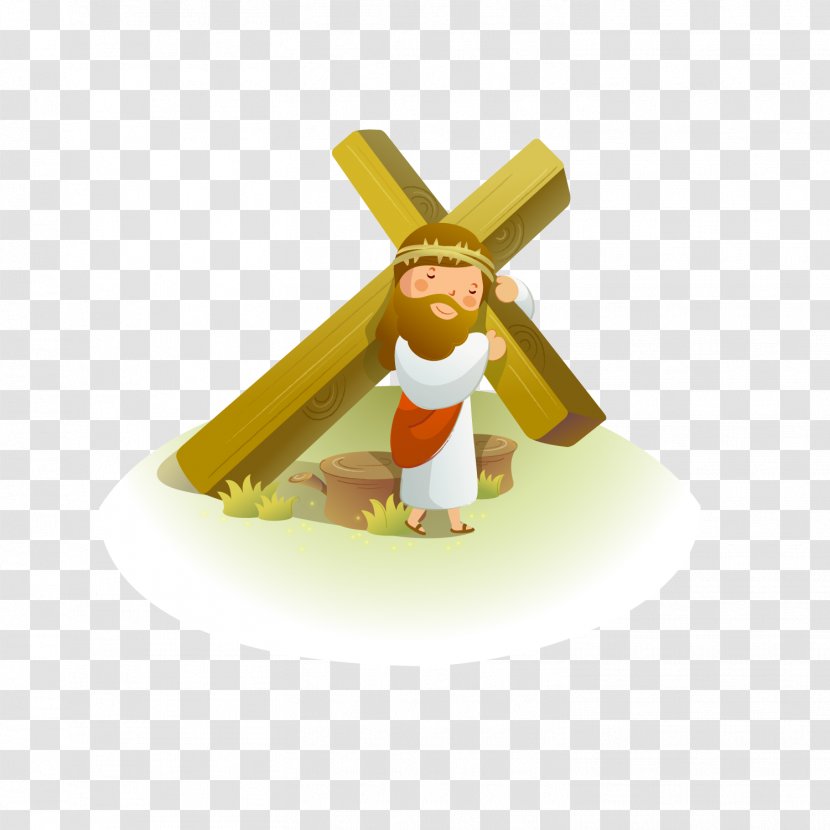 Crown Of Thorns Christianity Clip Art - Material - Vector Jesus Resurrected With The Cross Transparent PNG