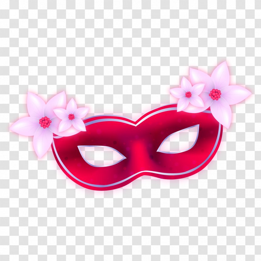 Mask Red Adobe Illustrator - Cherry Blossom - Vector Transparent PNG