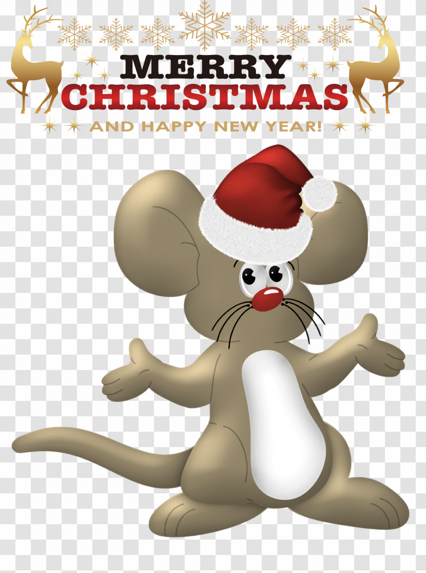 Merry Christmas Happy New Year Transparent PNG