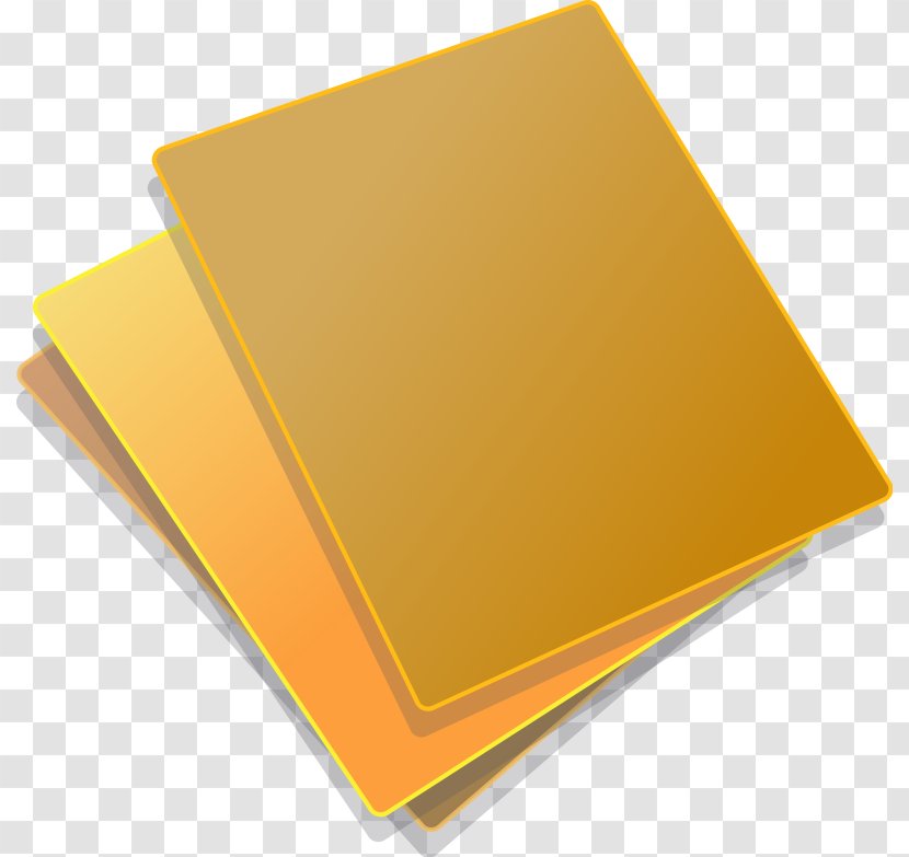 Paper Post-it Note File Folder Clip Art - Orange - Sticky Clipart Transparent PNG