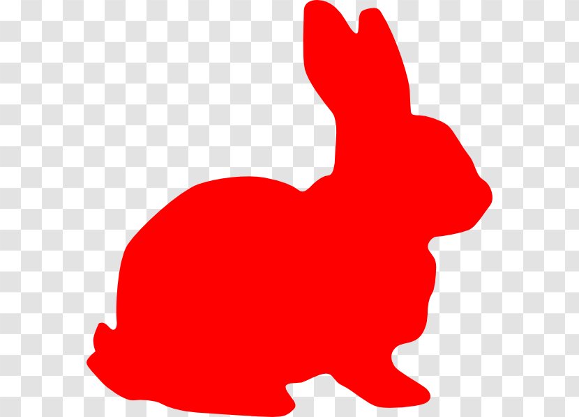 Hare Easter Bunny Holland Lop Rabbit Clip Art - Red - Silouette Images Transparent PNG