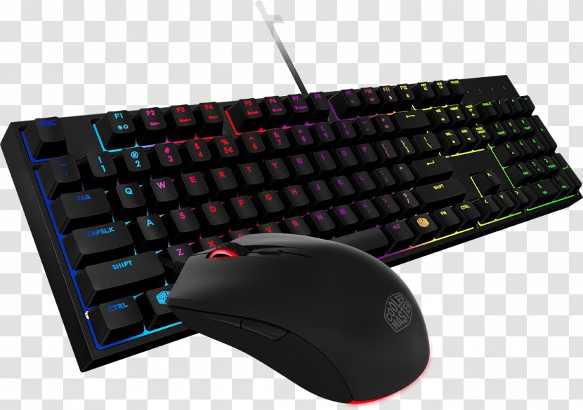 Computer Keyboard Cooler Master Cmsgk3040kkmf1it Cm Tastiera Masterkeys Lite L Mouse MasterKeys RGB Color Model - Usb Transparent PNG