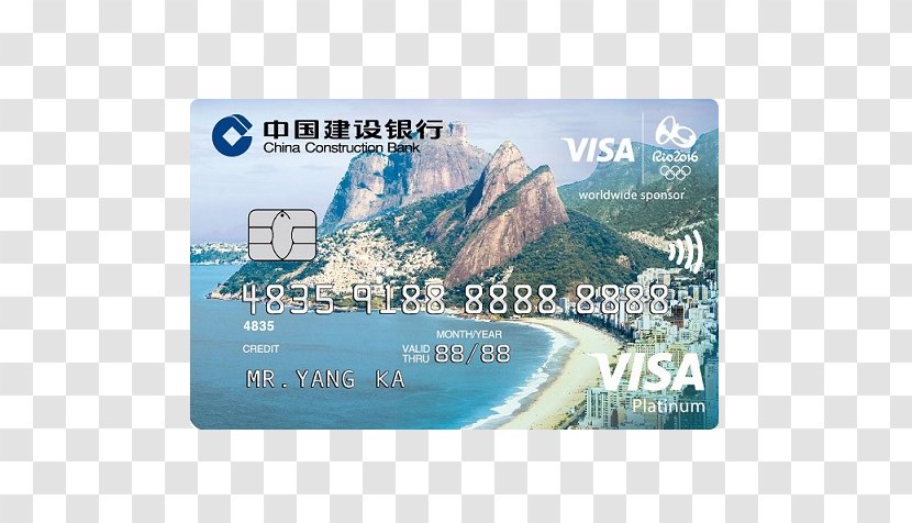 China Construction Bank Credit Card Visa MasterCard - Mastercard - VISA Olympic Transparent PNG