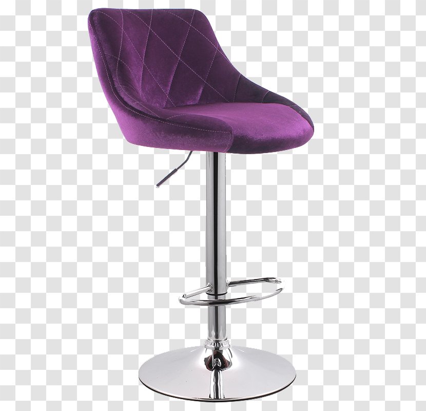 Bar Stool Chair Furniture Leather - White - Purple Transparent PNG