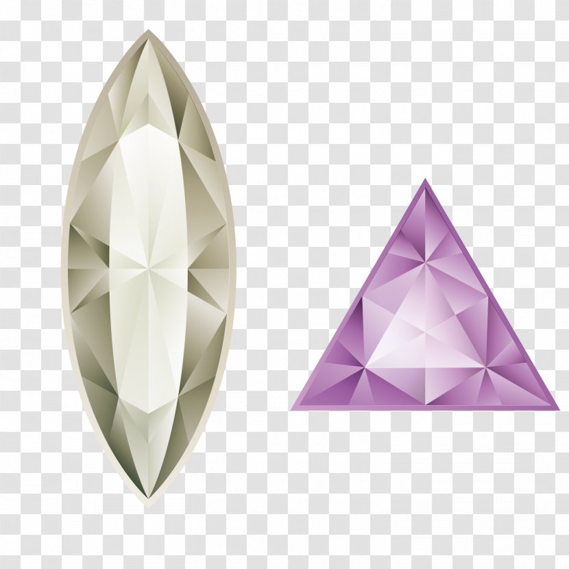 Quartz - Diamond - Triangle Crystal Transparent PNG