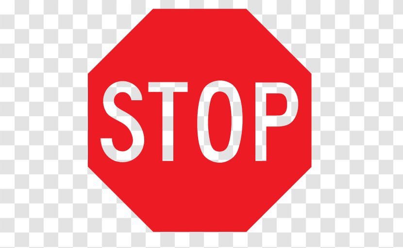 Stop Sign Traffic Road Regulatory - Pedestrian Transparent PNG