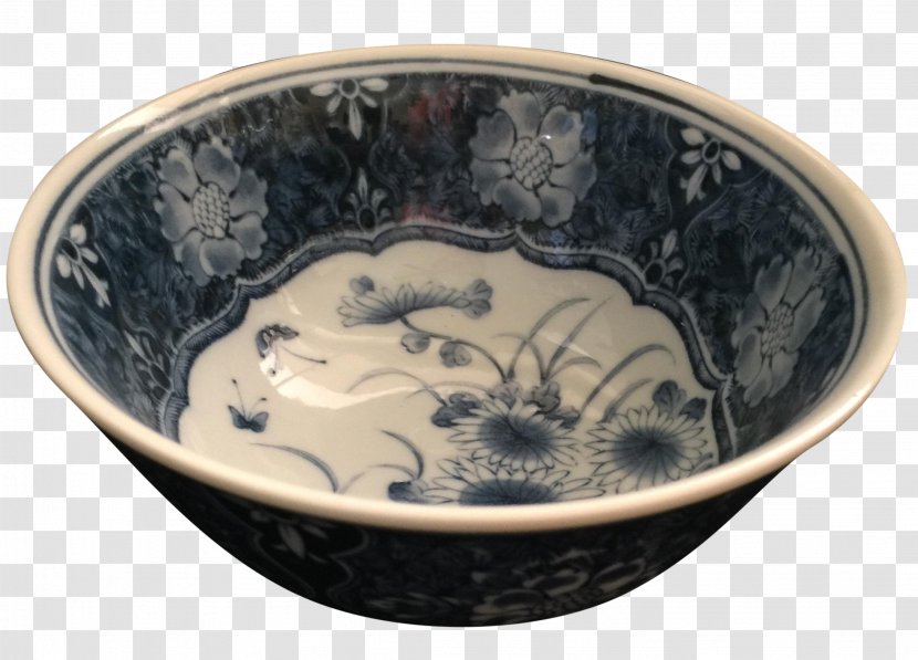 Blue And White Pottery Ceramic Bowl Tableware - Porcelain Transparent PNG