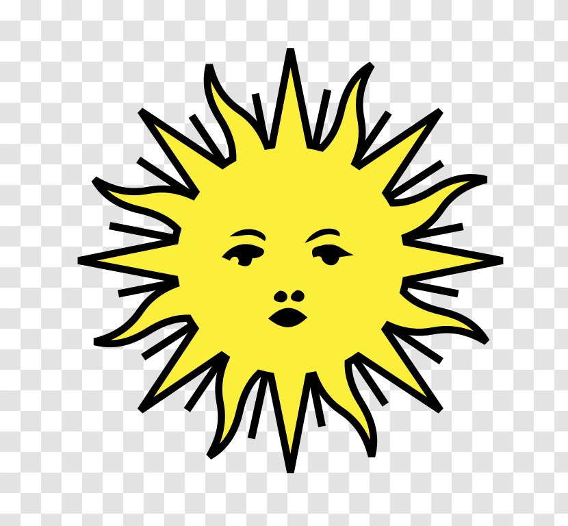 Heraldry Sun Escutcheon Charge Symbol - Blazon - Rayon De Soleil Transparent PNG