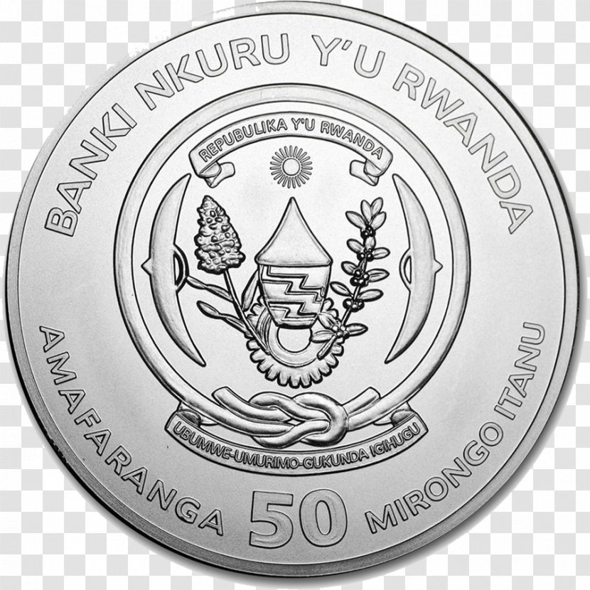 Rwanda Silver Coin Ounce - Face Value - Lunar New Year 2018 Transparent PNG