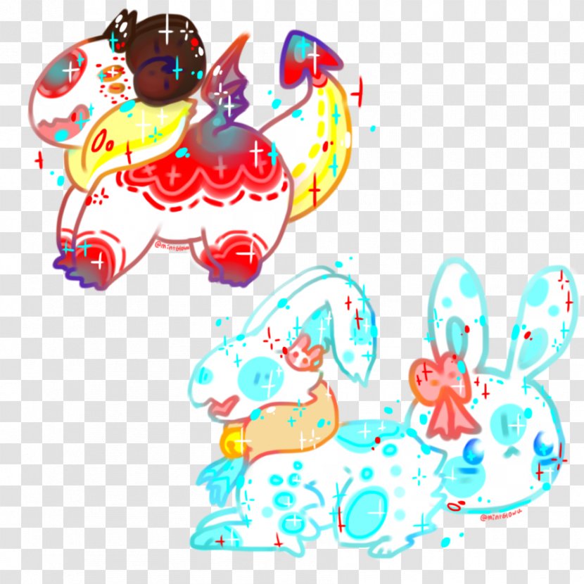 Clip Art Illustration Animal Line Character - Flower - Blue Demon Drawing Transparent PNG