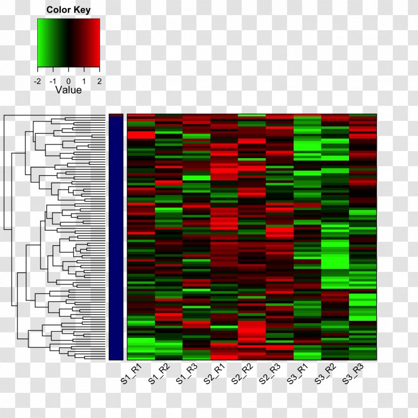 Heat Map Bioconductor Green Plot - Rectangle - Dendrogram Transparent PNG