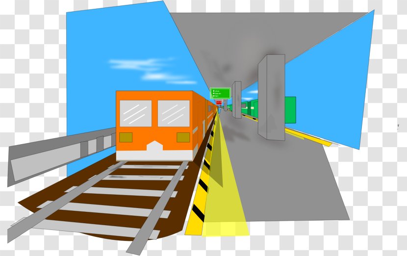 Rail Transport Train Station Rapid Transit Track - Silhouette Transparent PNG