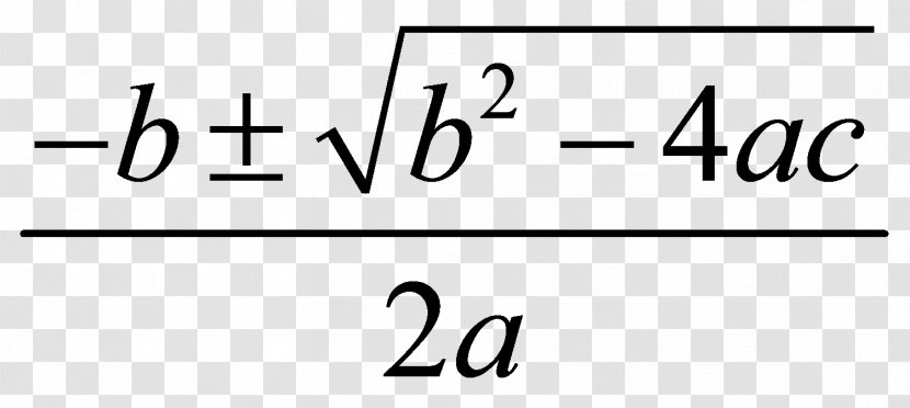 Quadratic Equation Formula Function Mathematics - Calligraphy Transparent PNG