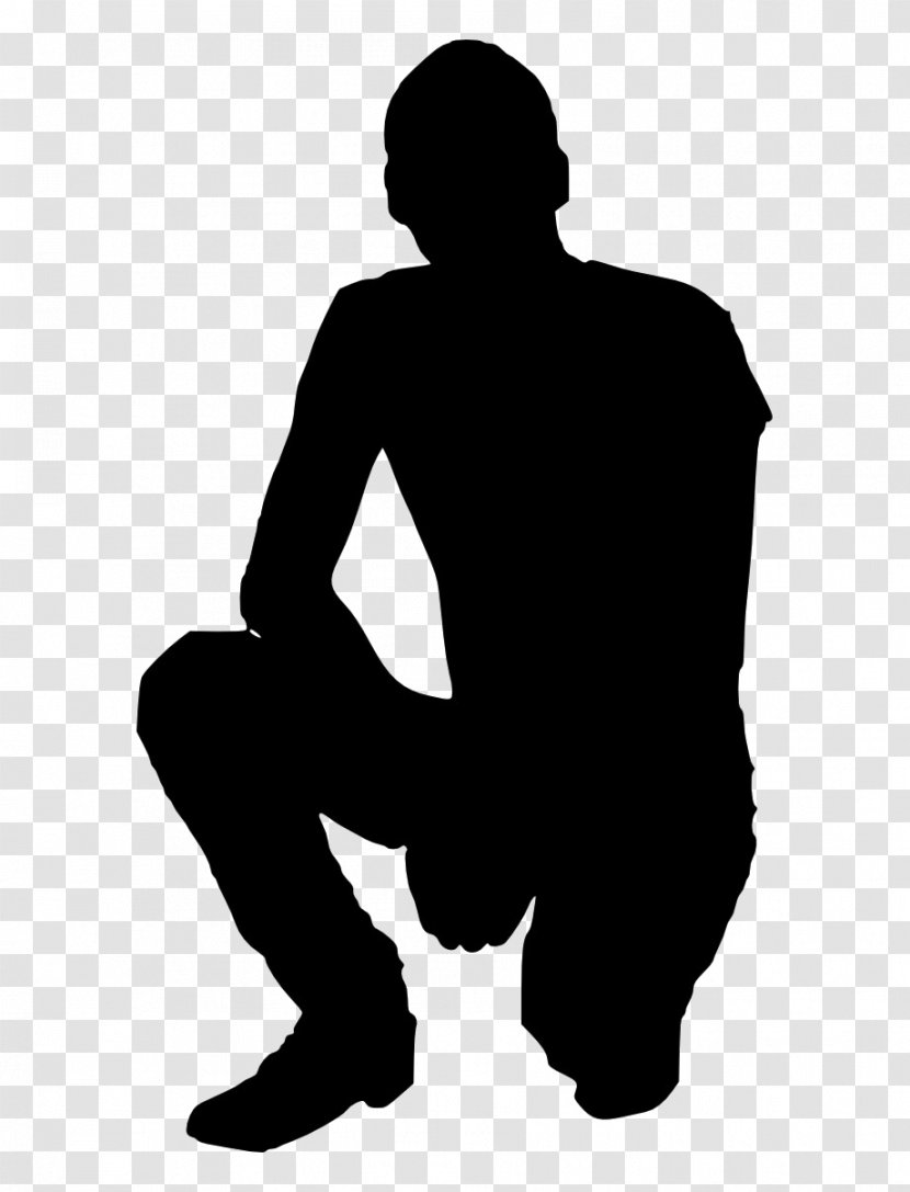 Silhouette Transparency Man Drawing Person - Male - Blackandwhite Muscle Transparent PNG