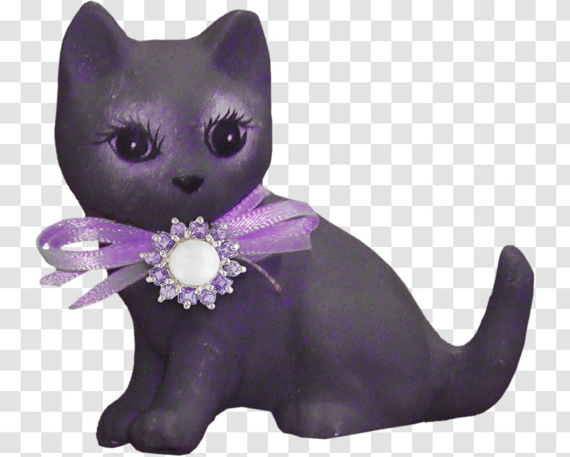 Whiskers Kitten Black Cat Purple - Small To Medium Sized Cats - Cute Toy Transparent PNG