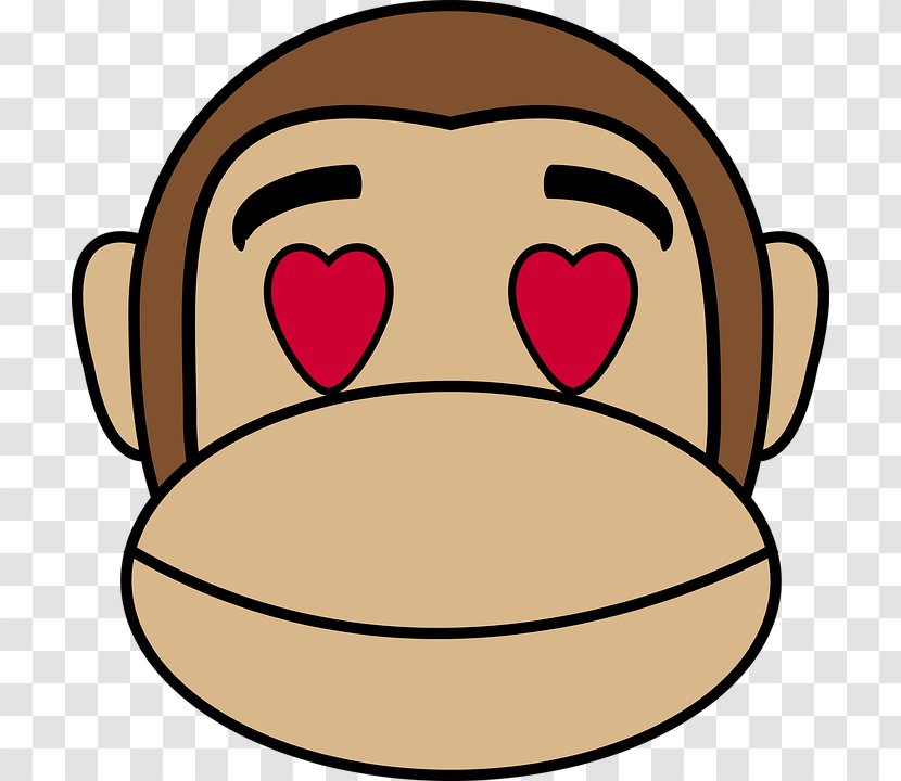Monkey Chimpanzee Clip Art - Snout - Emoji Wedding Transparent PNG