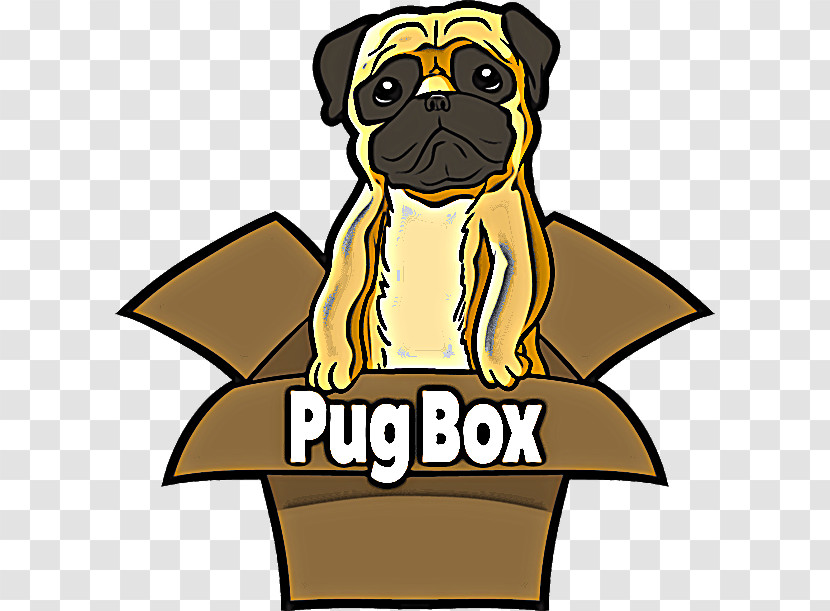 Cartoon Dog Pug Fawn Transparent PNG
