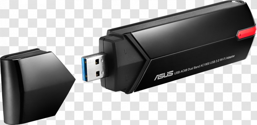 Asus Usbac68 Dualband Ac1900 Usb 3.0 Wifi Adapter With Included Cradl Wi-Fi Wireless USB - Technology - Laptop Transparent PNG