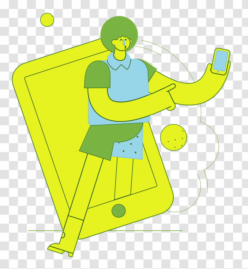 Cartoon Green Meter Chair Line Transparent PNG
