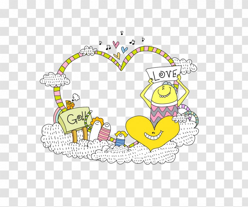 Yellow Clip Art - Cartoon - Love Billboard Transparent PNG