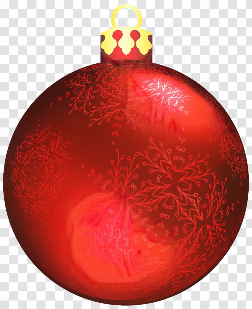Red Christmas Ball - Ornament - Interior Design Transparent PNG