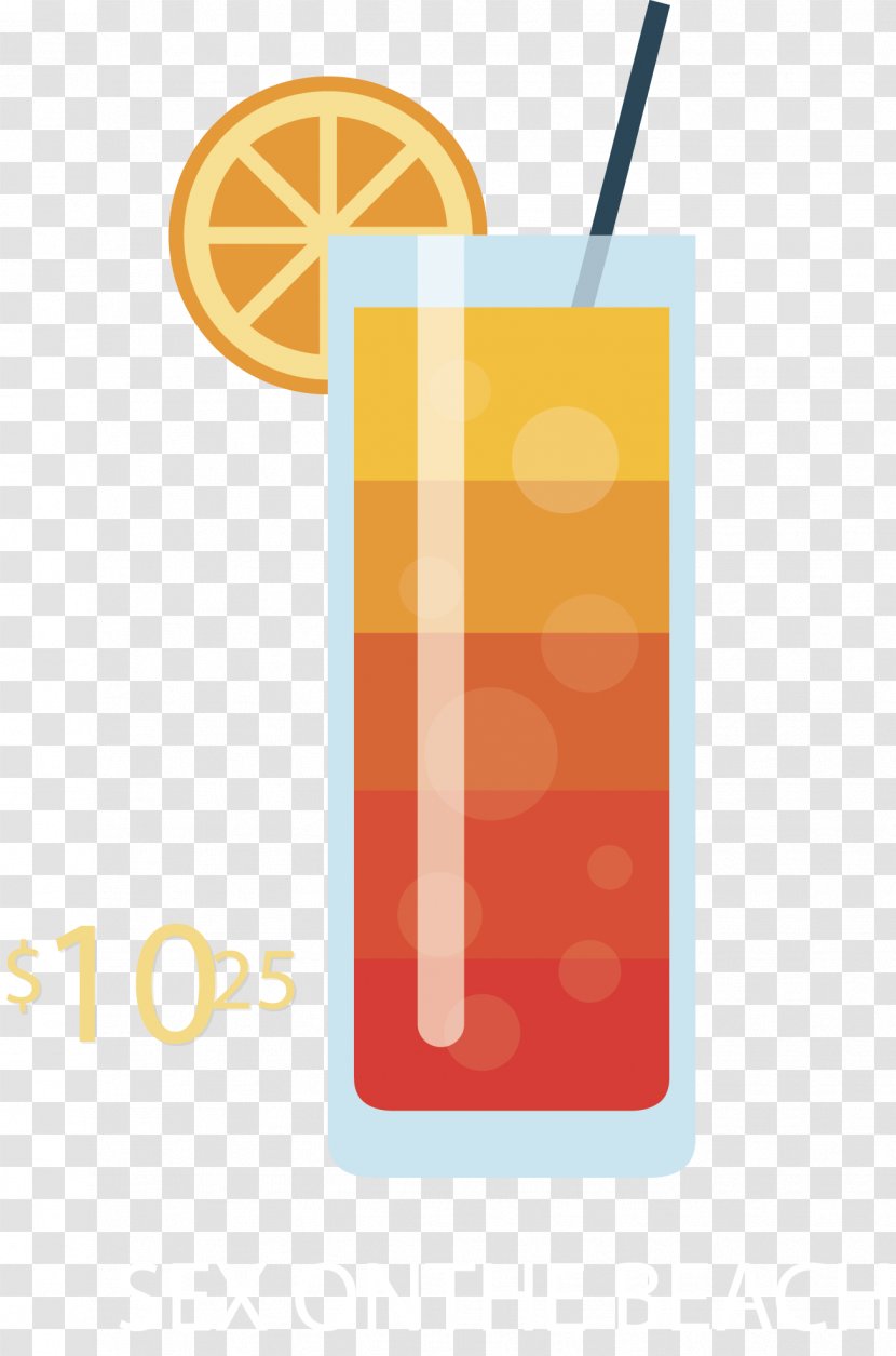 Orange Juice Cocktail Lemonade Drink - Vector Transparent PNG