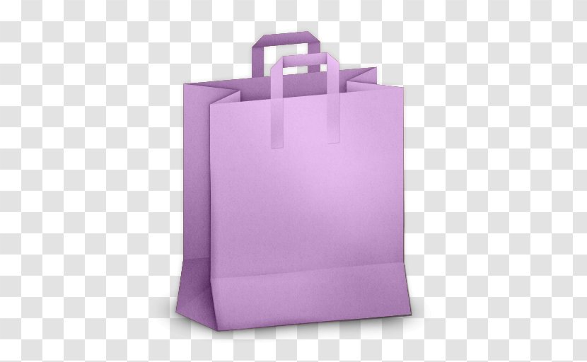 Paper Bag Shopping Kraft Icon - Lilac Transparent PNG