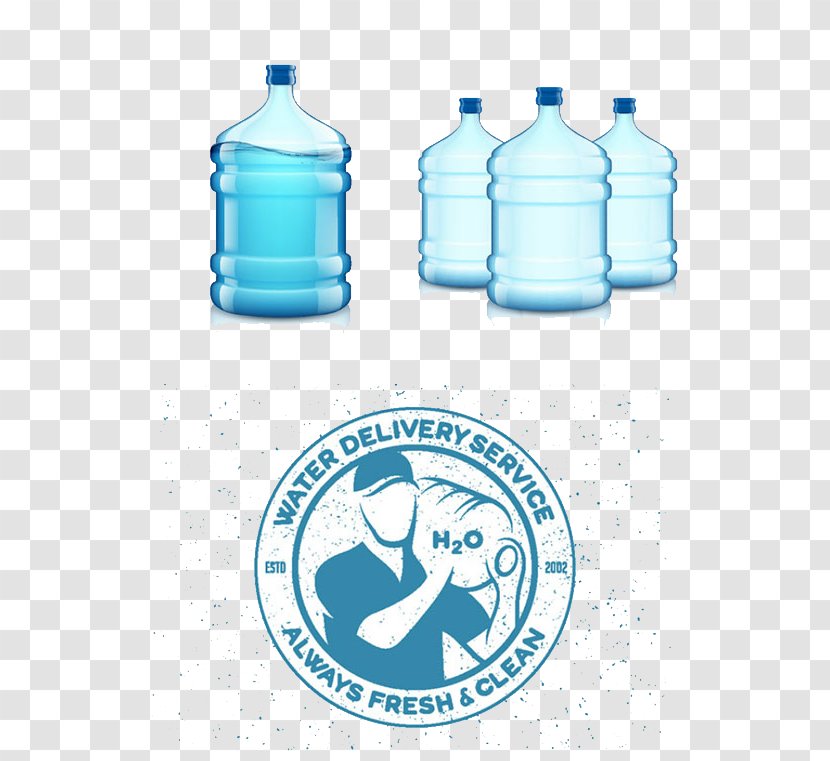 Mineral Water Purified Bottle - Drinkware - Cartoon Transparent PNG