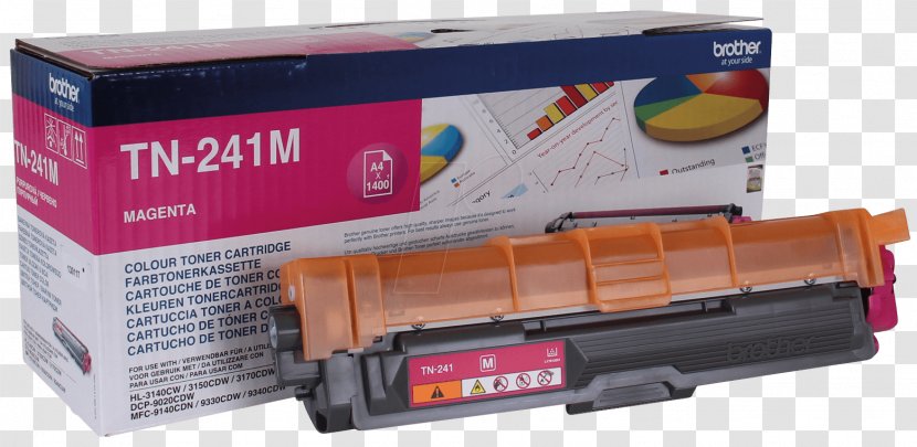 Toner Cartridge Ink Brother Industries Printer - Tennessee 241 Transparent PNG