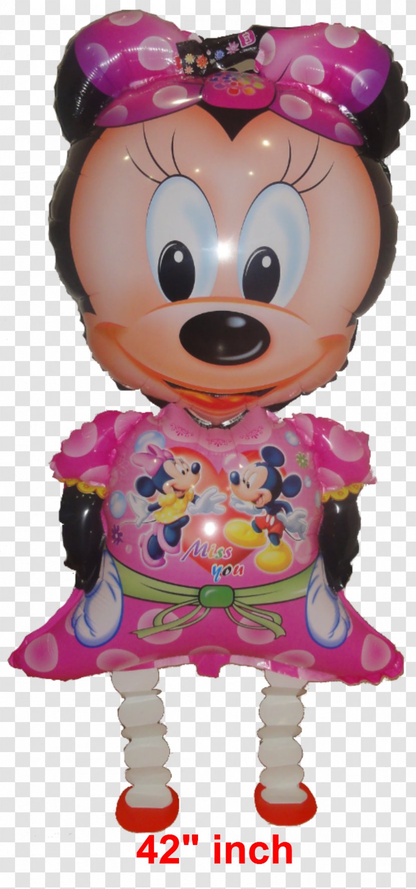 Mylar Balloon Minnie Mouse Mickey Birthday - Heart - Party Gold FoilGold Number Transparent PNG